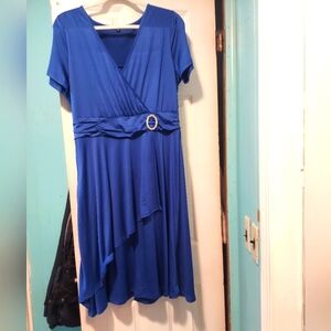 Womens xxl midi royal blue dress